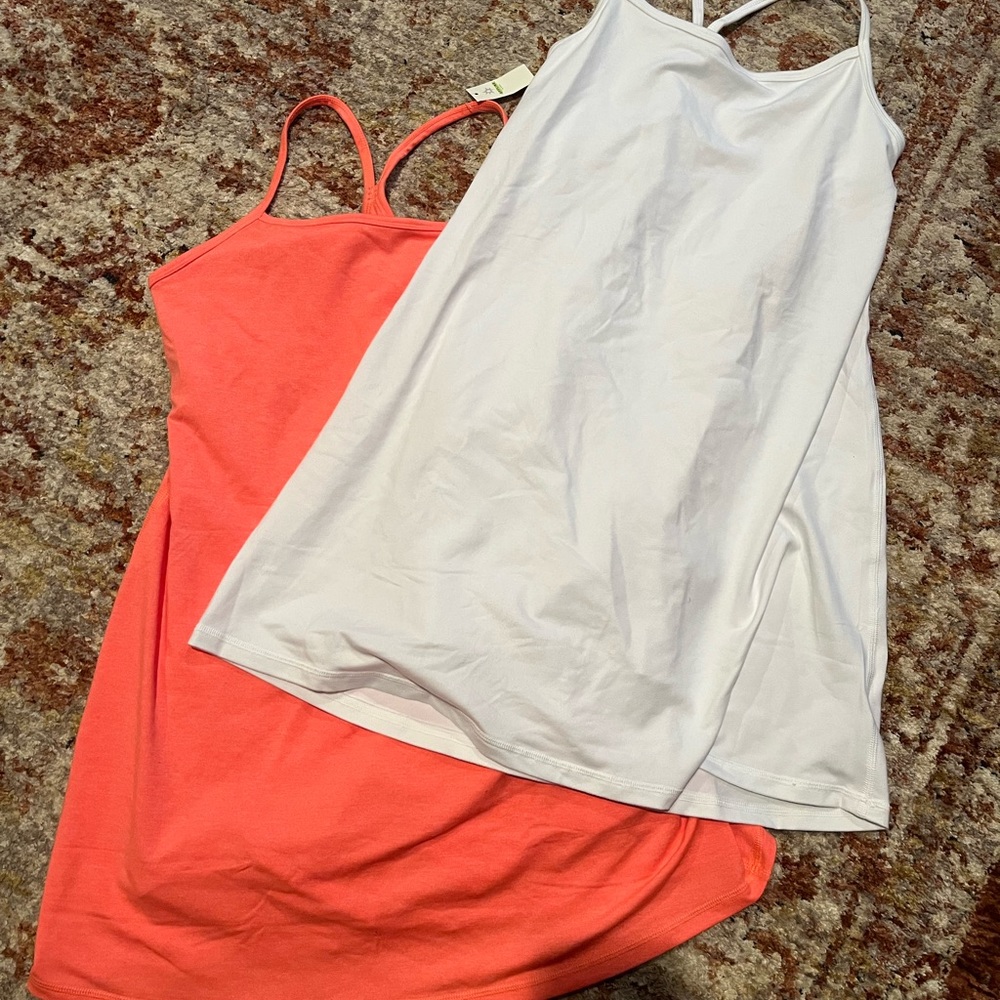TWO aerie OFFLINE workout dresses with built in biker shorts